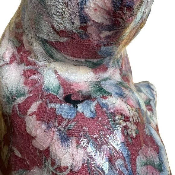 🥳 HOST PICK**Vintage Decoupage Cat Figurine-floral - Picture 8 of 8